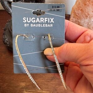 Gold and Silver Crystal Earrings